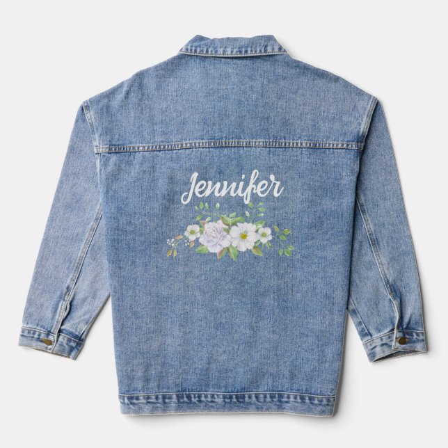 Wedding Bridesmaid Custom Denim Jacket (Back)