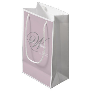 Wedding Bridesmaid Gift Modern Monogram Chic  Small Gift Bag