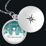 Wedding Bridesmaid Keepsake Thank You Necklace<br><div class="desc">Keepsake Necklaces Choose either Silver Plated Gold Finish or Sterling Silver Unique Personalised Custom !st Christmas Gift Wedding Keepsake Wedding Party Necklaces - to change background colour - click customise - click edit - choose last tool in drop down menu and choose from one of the colours shown or enter...</div>