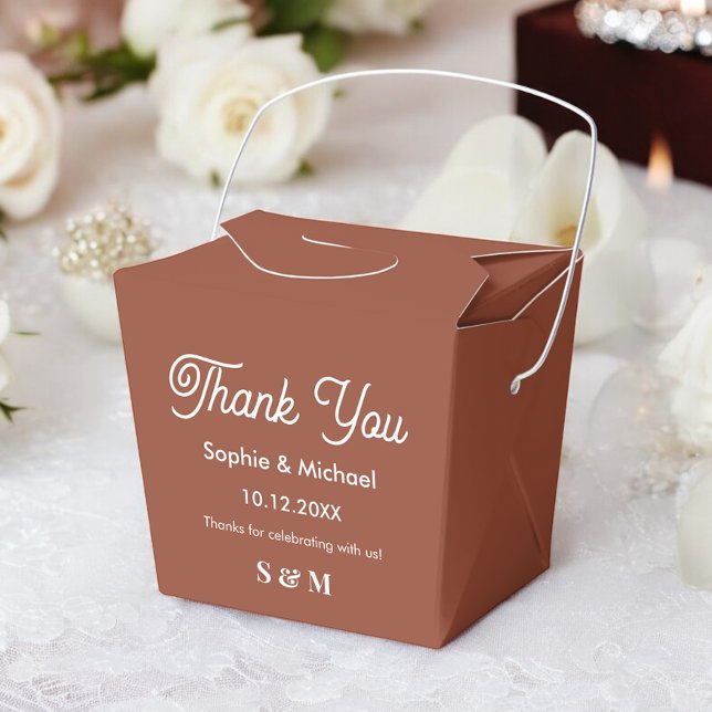 Wedding Brown Terracotta Bride Groom  Favour Box (Creator Uploaded)