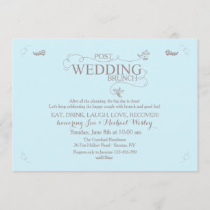 Wedding Brunch in Blue Invitation