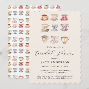 Wedding Brunch Tea Party Bridal Shower Invitation