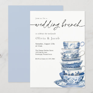 Wedding Brunch Tea Party Chinoiserie Bridal Shower Invitation