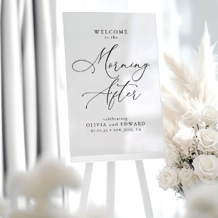 Wedding Brunch The Morning After Welcome Sign