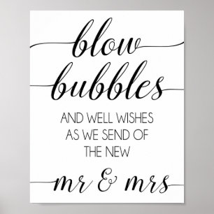 Wedding Bubble Send of Sign