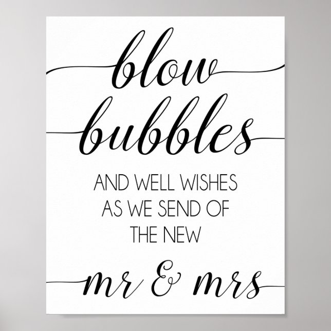 Wedding Bubble Send of Sign   (Front)