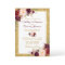 Wedding Burgundy Floral Gold Glitter Invitation S