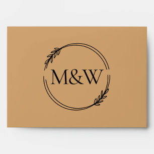 Wedding Burly Wood Sand Invitation Color Palette Envelope