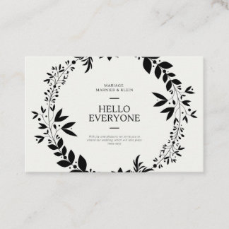 wedding business card