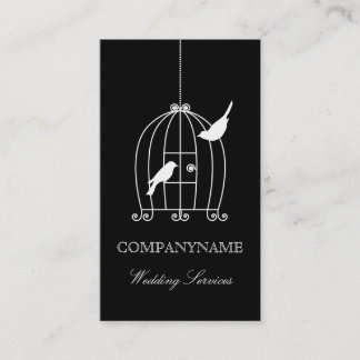 Wedding business card template Bird Cage