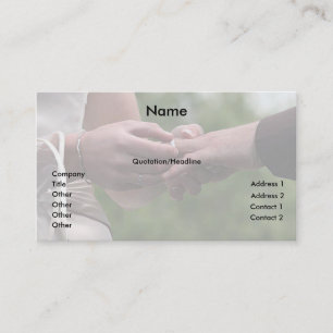 Wedding Businesses Business Card