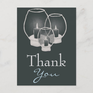Wedding By Candlelight,  thank you Postcard