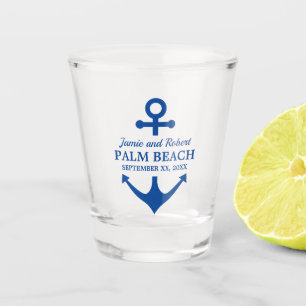 Wedding by the Sea or on the Beach Anchor Motif Shot Glass