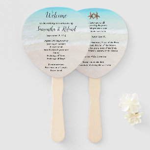 Wedding By the Sea Starfish Fan Programs