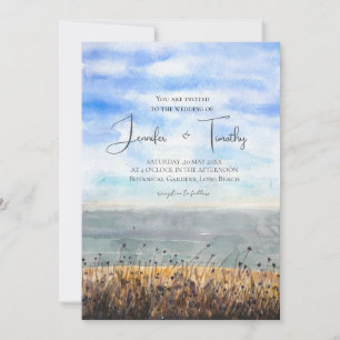 wedding by the sea wedding invitation