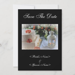 Wedding Cake and Lantern Save The Date