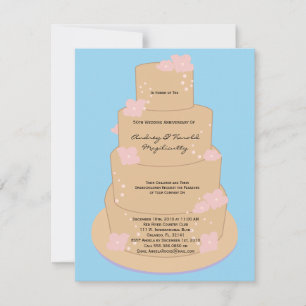 Wedding Cake Anniversary Party Invitation