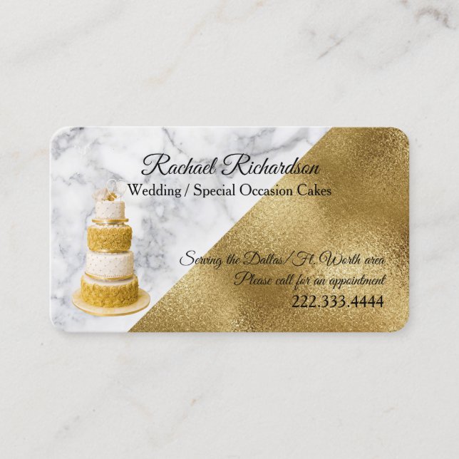 Wedding Cake Baker Business Card (Front)