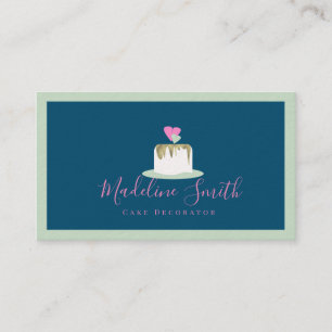 Wedding Cake Bakery Decorator Business Card