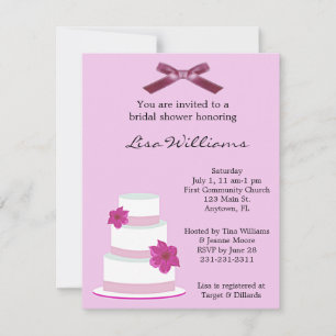 Wedding Cake Bridal Shower Invitation