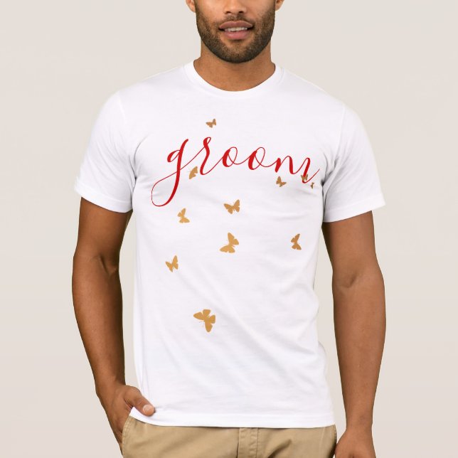 Wedding Cake Butterflies T-Shirt (Front)