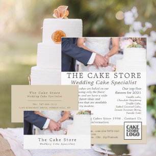 Wedding Cake, Cakery, Cake Store Advertising Flyer