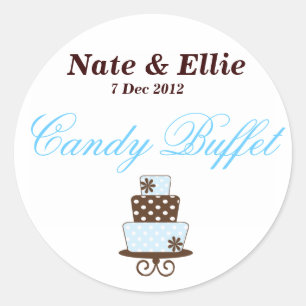 Wedding Cake Candy Buffet Sticker
