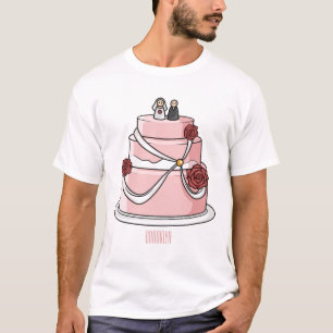 Wedding cake cartoon illustration T-Shirt