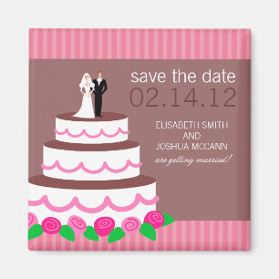 Wedding Cake Collection Save the Date Magnet