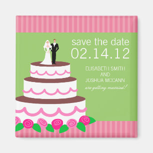 Wedding Cake Collection Save the Date Magnet