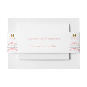Wedding Cake Design Wedding Invitation Belly Band