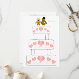 Wedding Cake Design Wedding Program