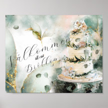 Wedding cake Elegant wedding Poster