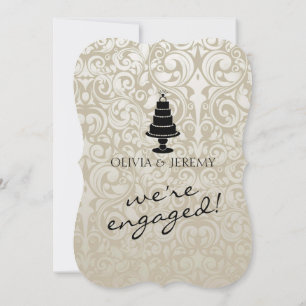 Wedding Cake Engagement Announcement