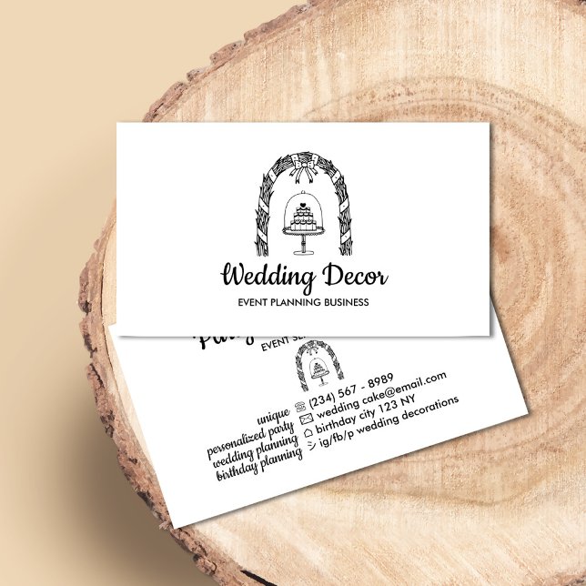 Wedding Cake Event Planner Party Decor Business Card (Creator Uploaded)