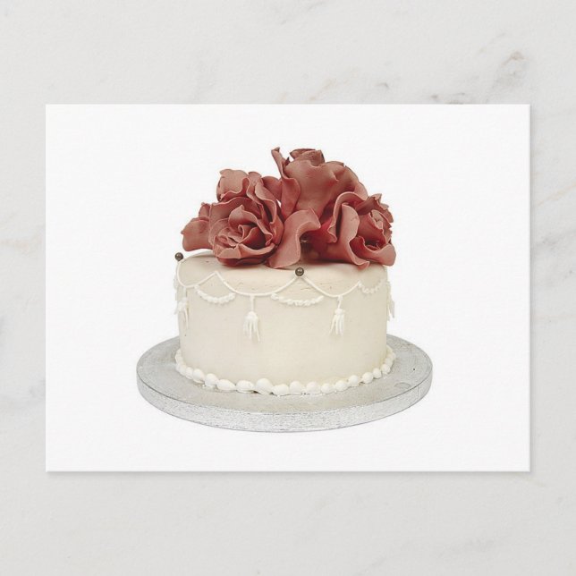 Wedding Cake Fancy Save The Dates Card (Front)