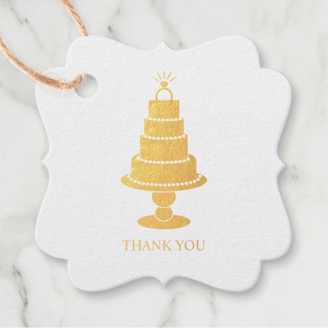 Wedding Cake Favour Tags (Front)