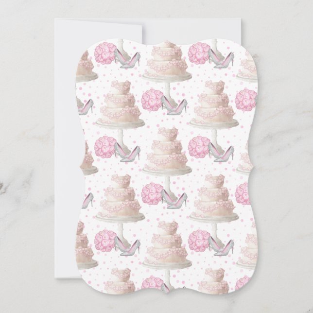 Wedding Cake Flat Greeting Card (Front)