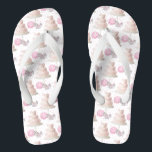 Wedding Cake Flip Flops<br><div class="desc">Beautiful pink flowers and a big cake are perfect for weddings and it gives a delicate and perfect vibe to decor, gifts, apparel, and household items. Check out my store for more pattern items and gift ideas, or combine items to create an interesting gift package!</div>