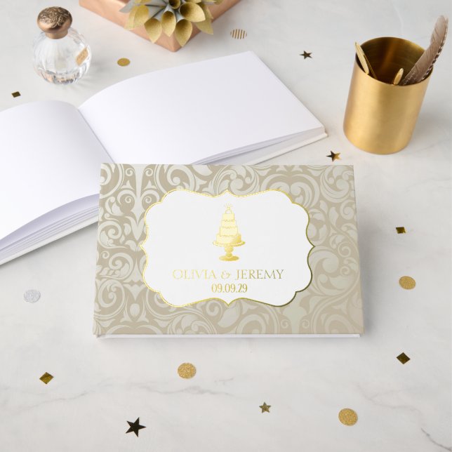 Wedding Cake Guest Book (Front Open)