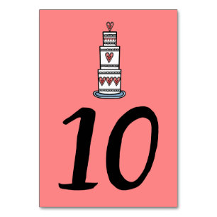 Wedding Cake Illustration Wedding Table Number