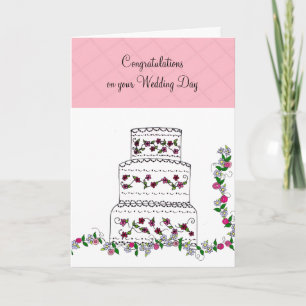 Wedding Cake Marriage Congratulations Card