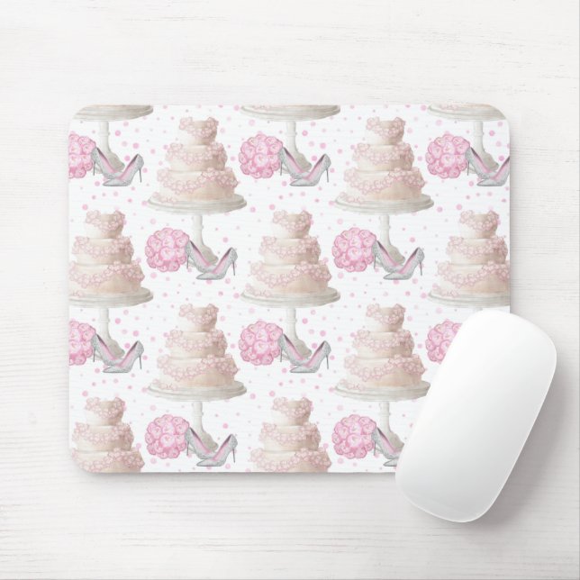 Wedding Cake Mouse Pad (With Mouse)