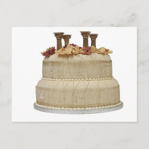 Wedding Cake Pillars Postcard