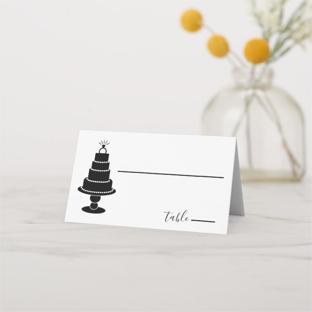 Wedding Cake Place Card (Front)