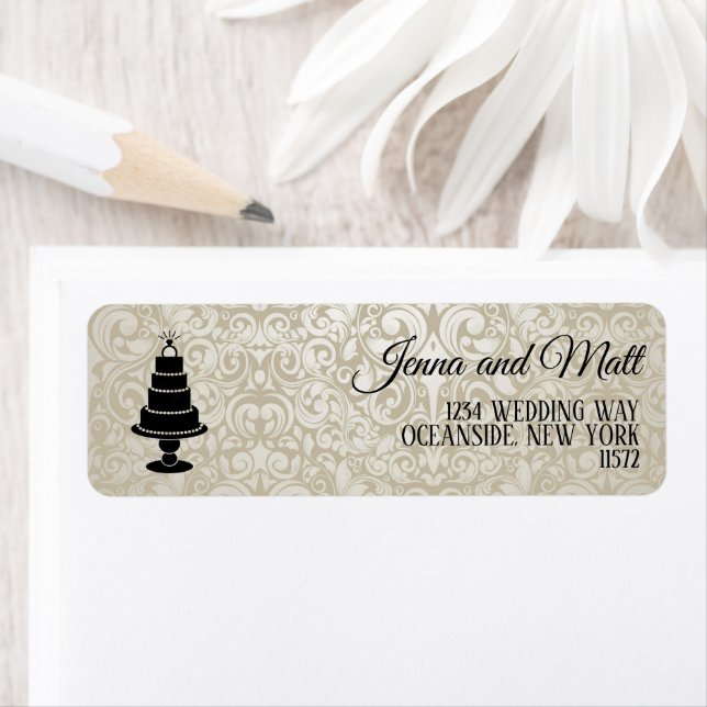 Wedding Cake Return Address Label (Insitu)