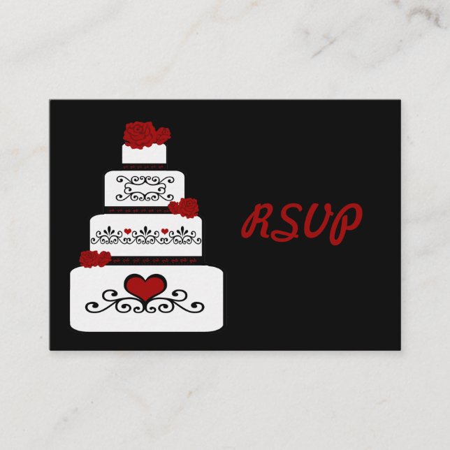 Wedding Cake RSVP Insert (Front)