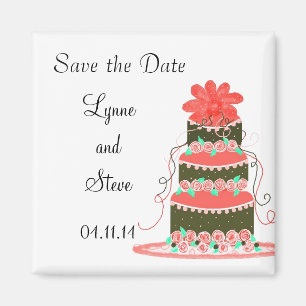 Wedding Cake Save the Date Magnet