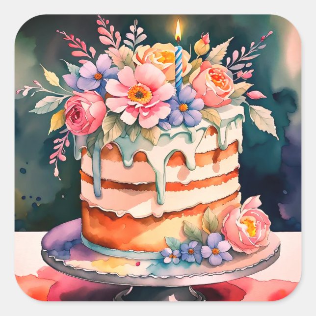 Wedding cake stickers (Front)