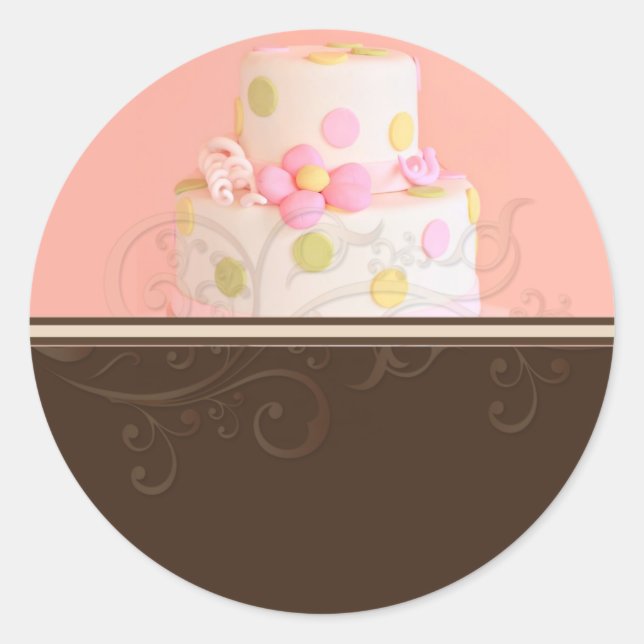 Wedding Cake stickers/bakers/pastry chef Classic Round Sticker (Front)